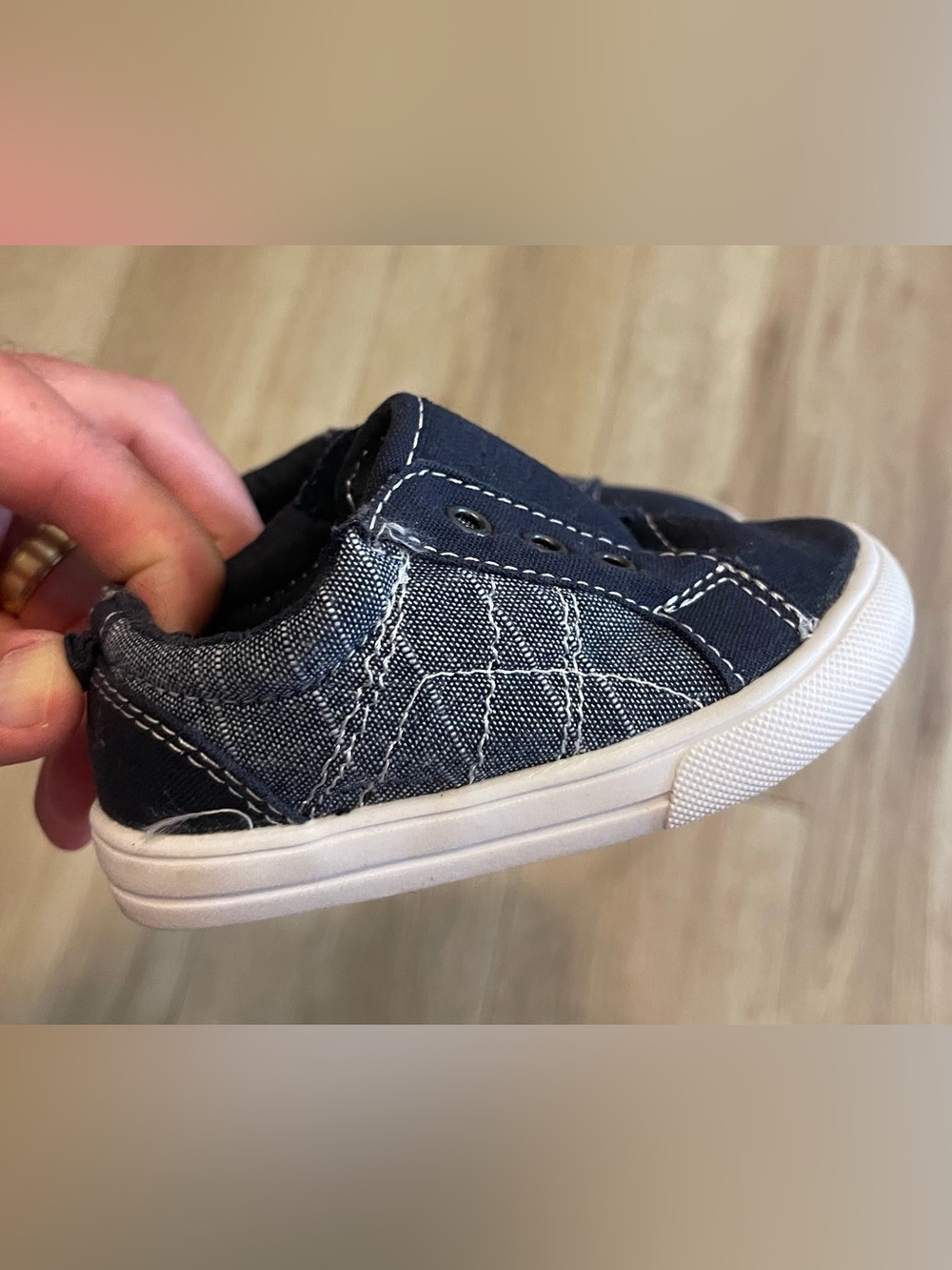Wonder Nation Boys Size 4 Denim Shoes